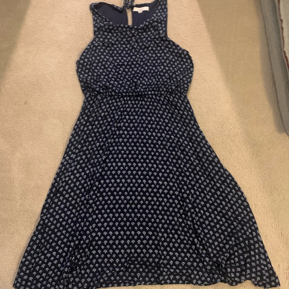 LOFT Empire Waist Swing Sleeveless Dress, Size L